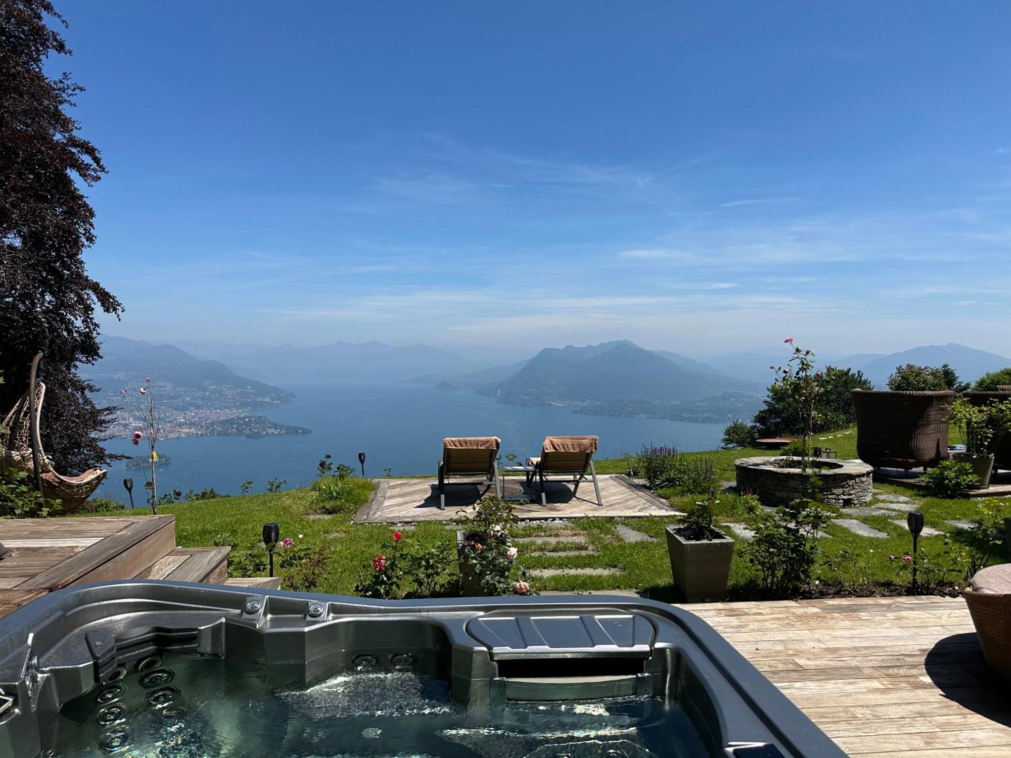 Private Luxury Spa & Silence Retreat With Spectacular View Over The Lake Maggiore Stresa Eksteriør billede